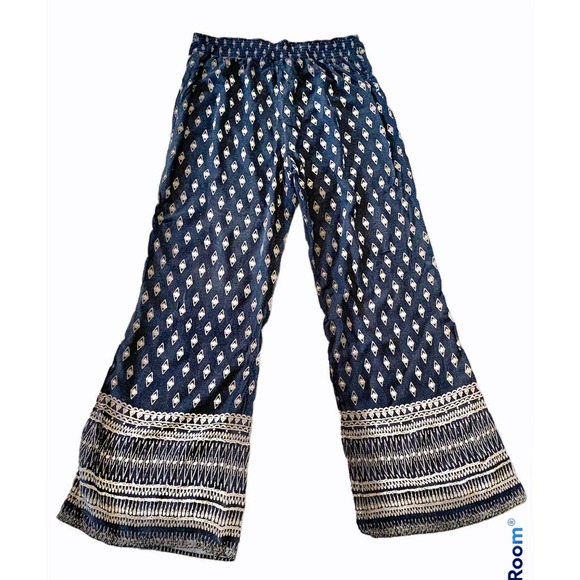 Mudd Pants - XL boho hippie loose wide leg tribal print pants